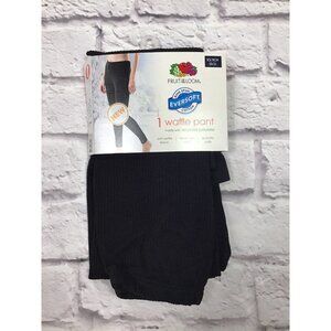 NEW Fruit Of The Loom Size XS 0-2 Black Waffle Pants